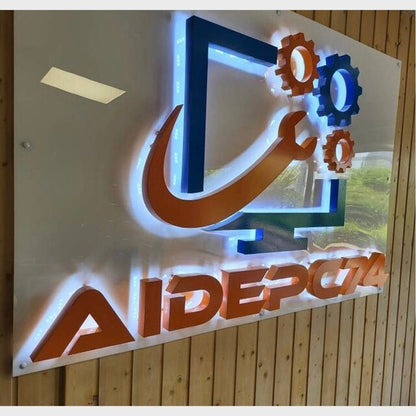 Aidepc74 Big Logo 3D Backlit Channel Letters Led Light Sign - Shineneon