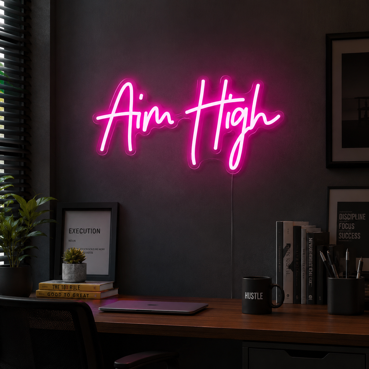 Aim High Is Wall Decor LED Neon Sign - 03 Real Lifestyle Scene