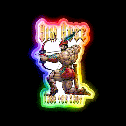 Aim Huge Gym Fitness Led Neon Sign Rgb Color