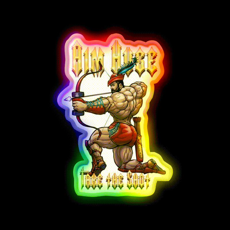 Aim Huge Gym Fitness Led Neon Sign Rgb Color