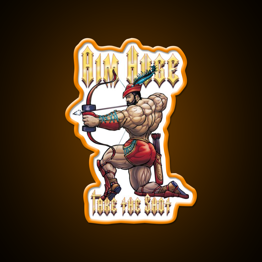 Aim Huge Gym Fitness Led Neon Sign Rgb Color