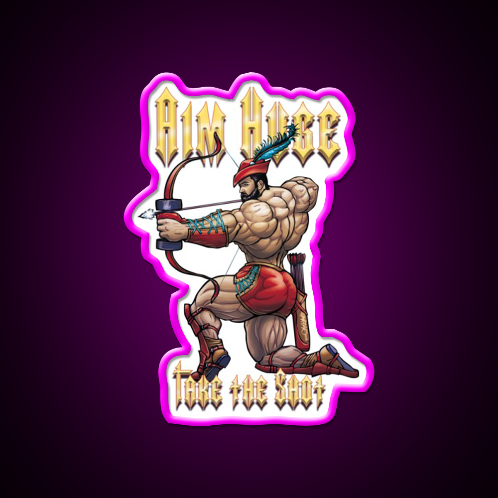 Aim Huge Gym Fitness Led Neon Sign Rgb Color