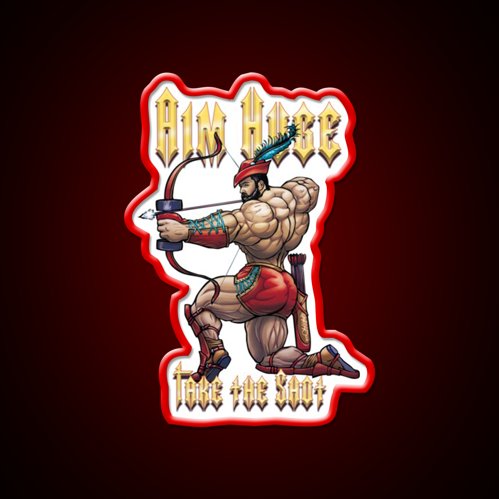 Aim Huge Gym Fitness Led Neon Sign Rgb Color