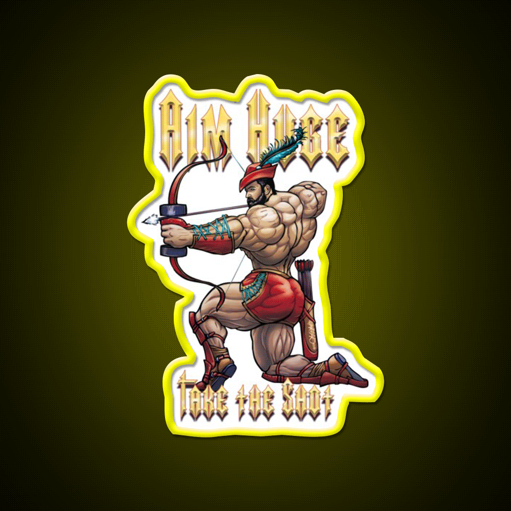 Aim Huge Gym Fitness Led Neon Sign Rgb Color