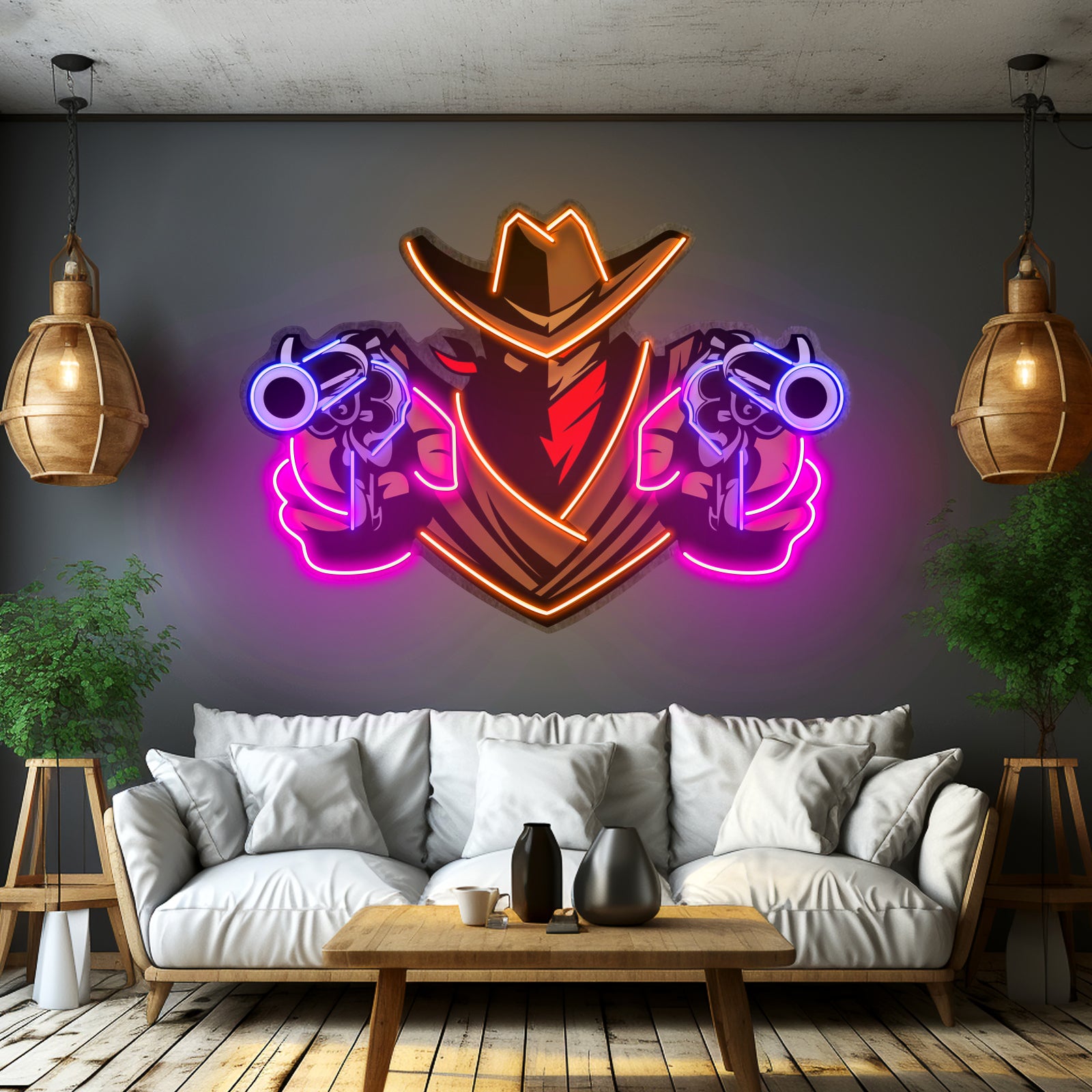 Aiming Guns Led Neon Sign Light Custom Led Signs