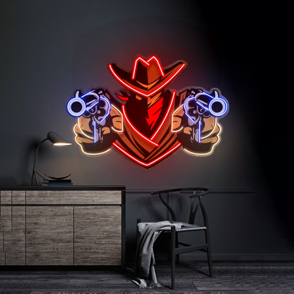 Aiming Guns Led Neon Sign Light Custom Led Signs