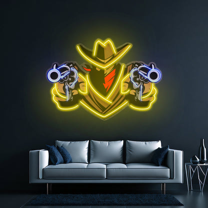 Aiming Guns Led Neon Sign Light Custom Led Signs