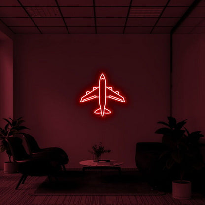Airplane Led Neon Sign Ftravel Enthusiasts And Fun Decor - Shineneon