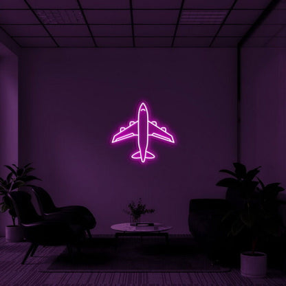 Airplane Led Neon Sign Ftravel Enthusiasts And Fun Decor - Shineneon