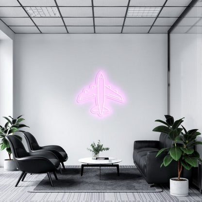 Airplane Led Neon Sign Ftravel Enthusiasts And Fun Decor - Shineneon