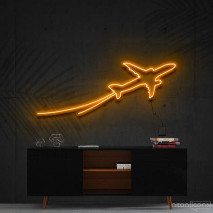 Airplane Take Off Led Neon Sign Ftravel Enthusiasts - Shineneon