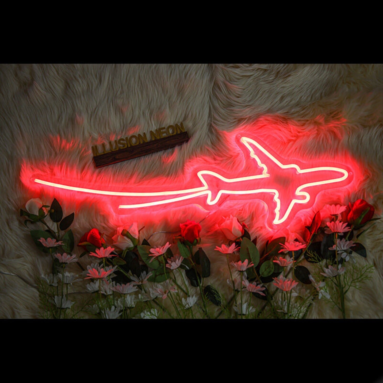 Airplane Take Off Led Neon Sign Ftravel Enthusiasts - Shineneon