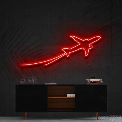 Airplane Take Off Led Neon Sign Ftravel Enthusiasts - Shineneon