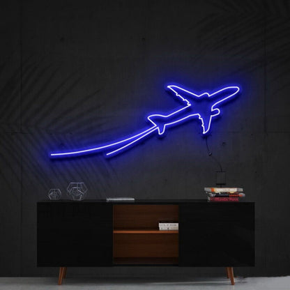 Airplane Take Off Led Neon Sign Ftravel Enthusiasts - Shineneon