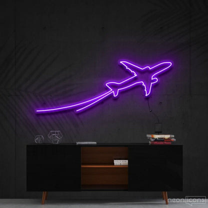 Airplane Take Off Led Neon Sign Ftravel Enthusiasts - Shineneon