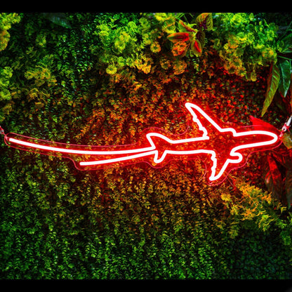 Airplane Take Off Led Neon Sign Ftravel Enthusiasts - Shineneon