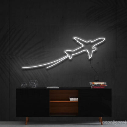 Airplane Take Off Led Neon Sign Ftravel Enthusiasts - Shineneon