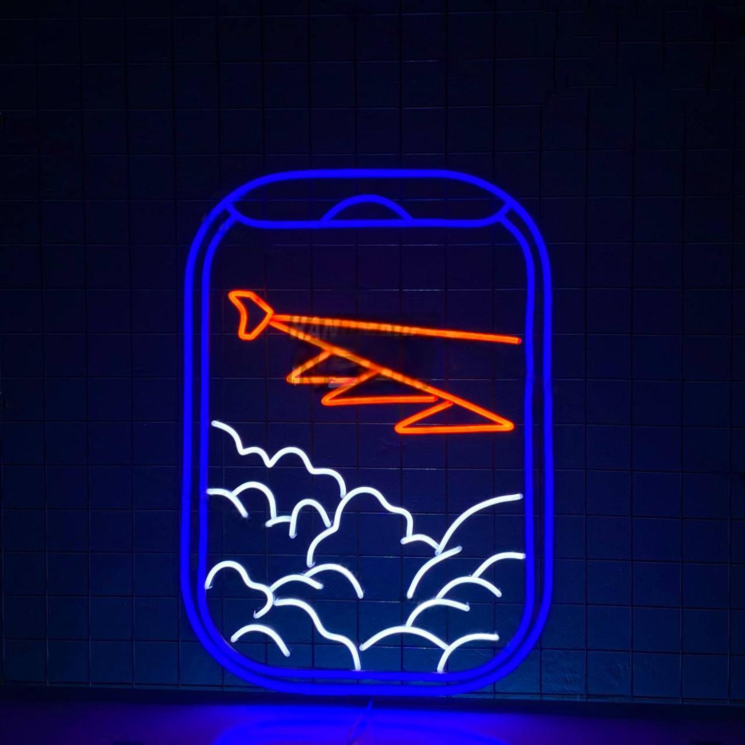 Airplane Window Led Neon Sign Airport Lounge Decor | Shineneon