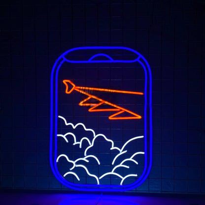 Airplane Window Led Neon Sign Airport Lounge Decor | Shineneon
