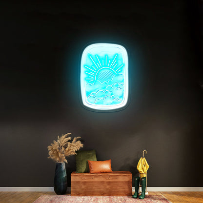 Airplane Window Travel Neon Signs For Neon Wall Signs Artwork - Shineneon