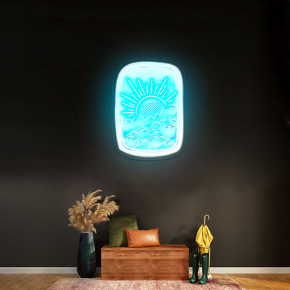 Airplane Window Travel Neon Signs For Neon Wall Signs Artwork