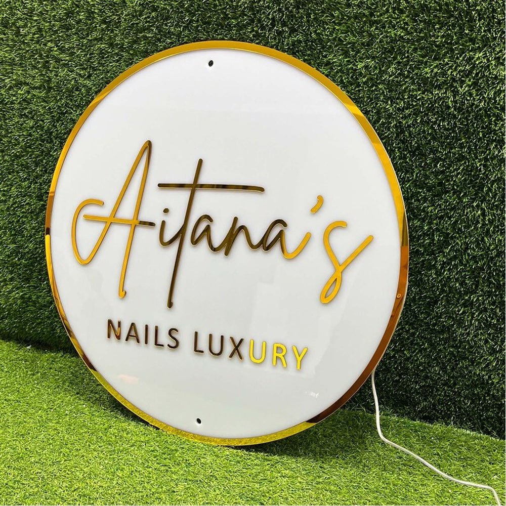 Aitanas Nails Luxury Acrylic Business Logo Sign - Shineneon