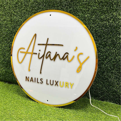 Aitanas Nails Luxury Acrylic Business Logo Sign - Shineneon