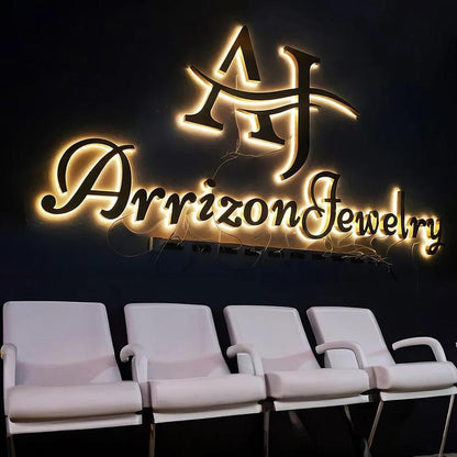 Aj Arrizon Jewelry 3D Backlit Letters Business Metal Led Sign - Shineneon