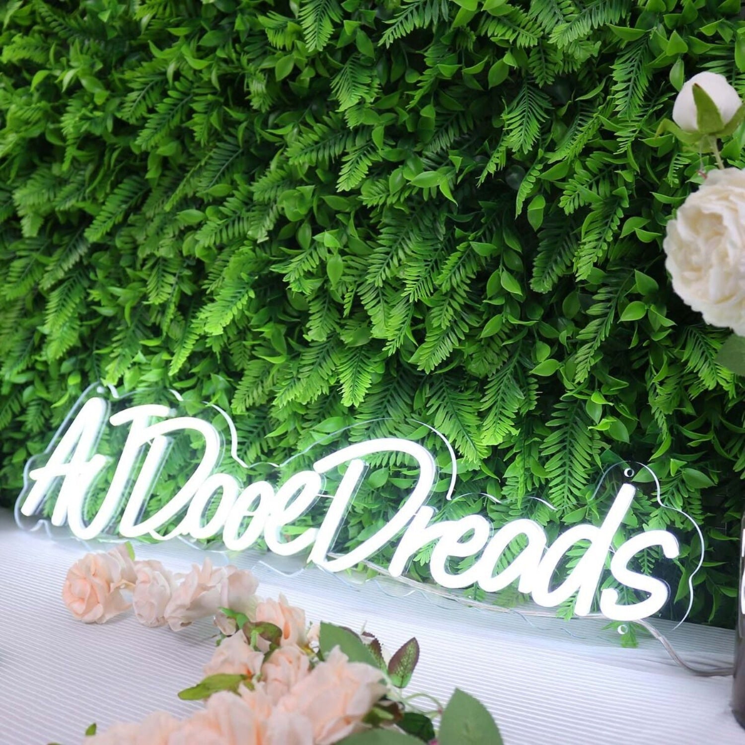 Aj Does Dreads White Led Neon Sign - Shineneon