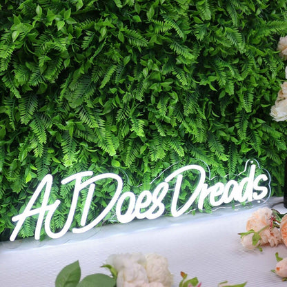 Aj Does Dreads White Led Neon Sign - Shineneon