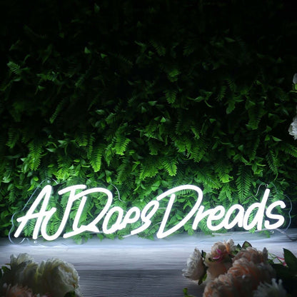 Aj Does Dreads White Led Neon Sign - Shineneon