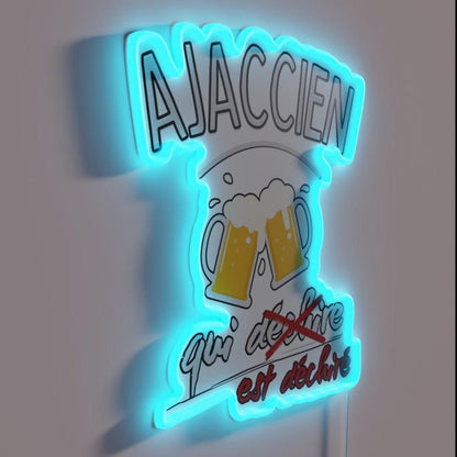 Ajaccio Beer Lover Gift For Men Rgb Led Neon Sign - Shineneon