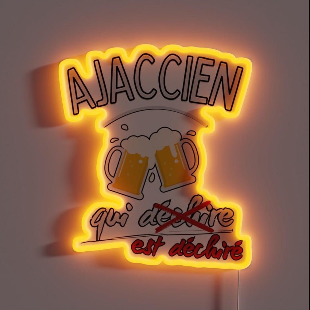 Ajaccio Beer Lover Gift For Men Rgb Led Neon Sign - Shineneon