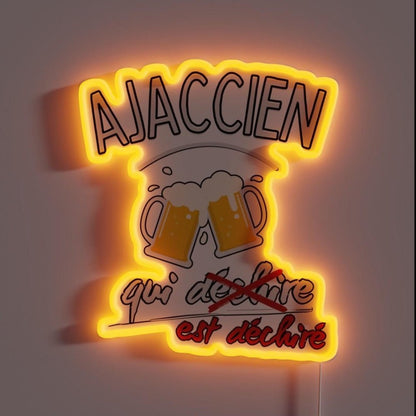Ajaccio Beer Lover Gift For Men Rgb Led Neon Sign - Shineneon