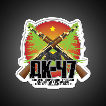 Ak 47 Strain Art Hemp Inspired Green Leaf Led Neon Sign Rgb Color - Shineneon