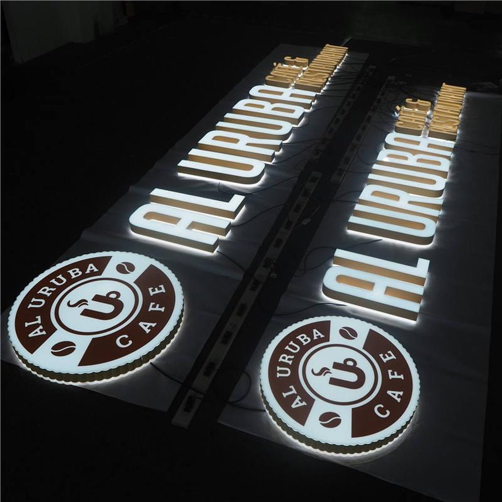 Al Uruba Cafe And Restaurant 3D Front And Back Lit Letters Metal Led Sign - Shineneon