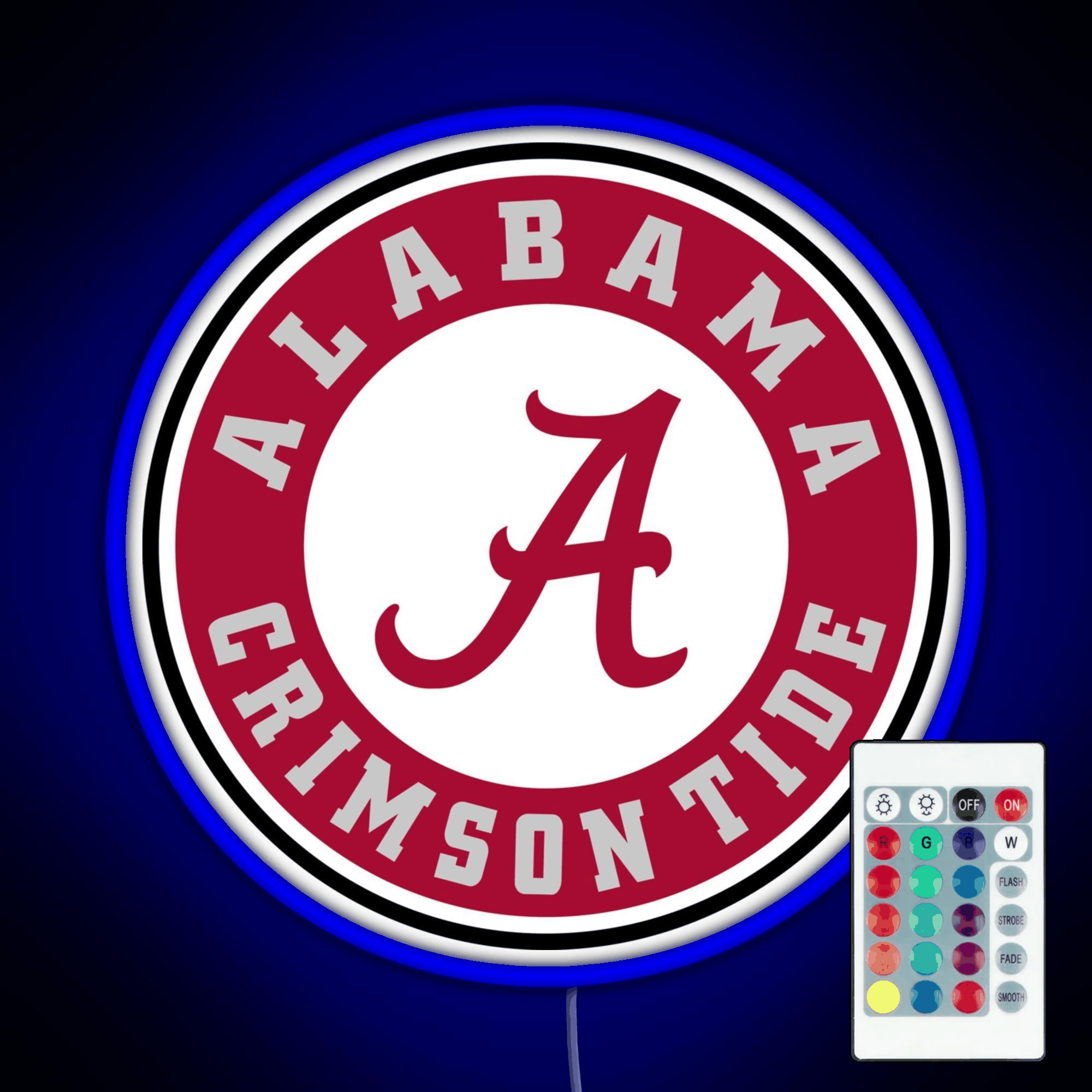 Alabama Crimson Tide Football Rgb Led Neon Sign Pop Wall Art
