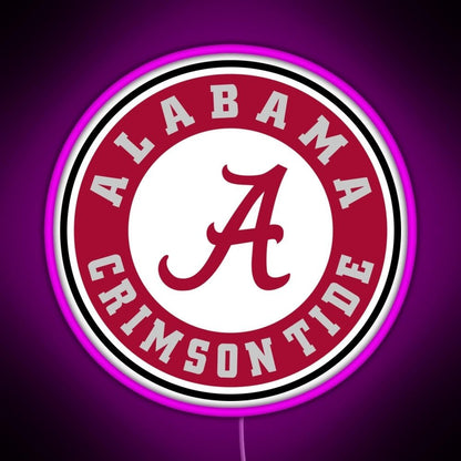 Alabama Crimson Tide Football Rgb Led Neon Sign Pop Wall Art - Shineneon