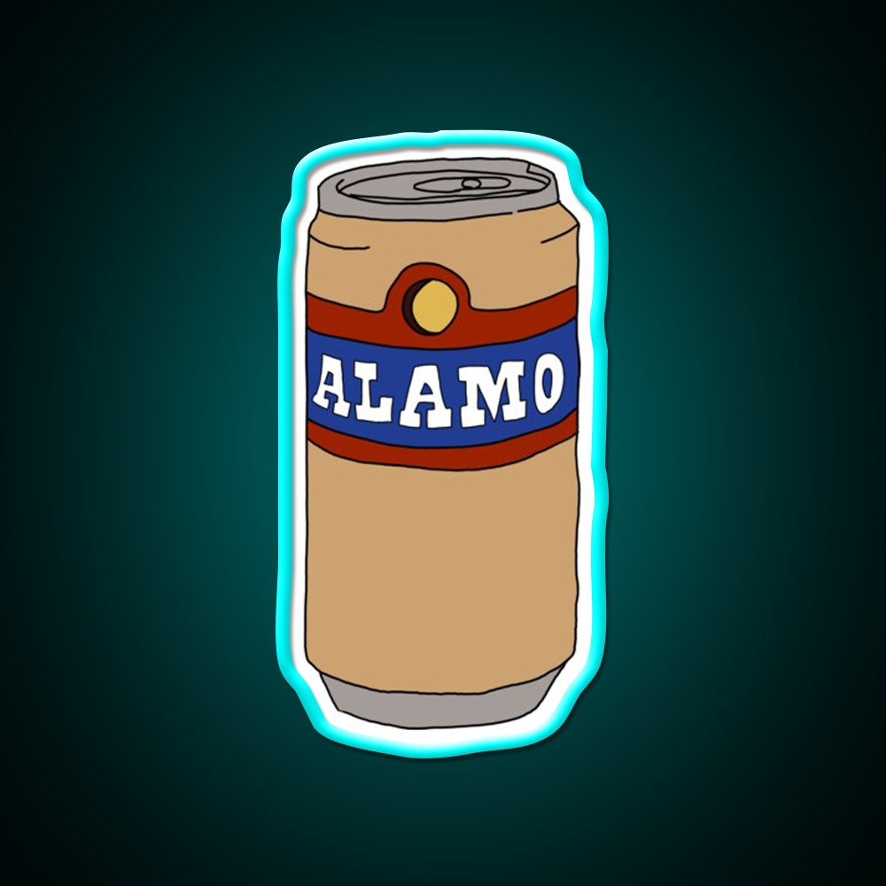Alamo Beer Bar Decor Led Neon Sign Rgb Color - Size and dimension reference