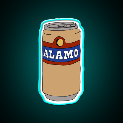 Alamo Beer Bar Decor Led Neon Sign Rgb Color - Size and dimension reference
