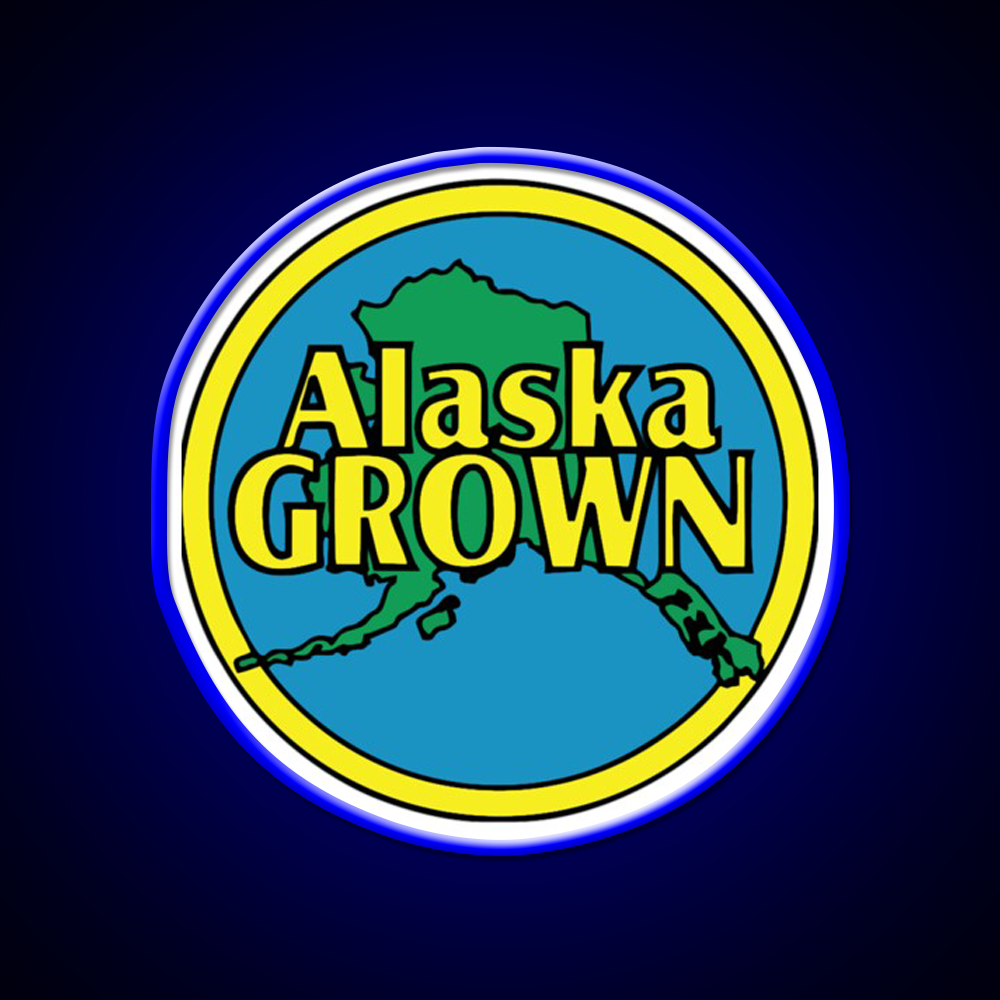 Alaska Grown Classic Hemp Inspired Green Leaf Led Neon Sign Rgb Color - LED neon sign view 5