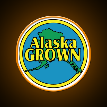 Alaska Grown Classic Hemp Inspired Green Leaf Led Neon Sign Rgb Color - LED neon sign view 6