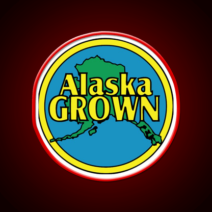 Alaska Grown Classic Hemp Inspired Green Leaf Led Neon Sign Rgb Color - Shineneon