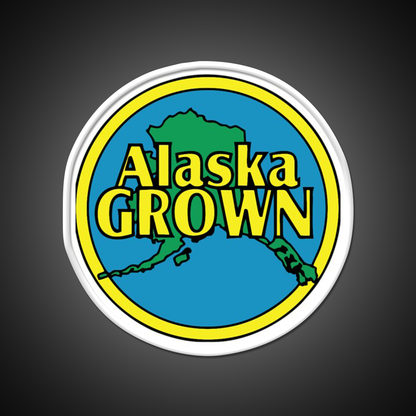 Alaska Grown Classic Hemp Inspired Green Leaf Led Neon Sign Rgb Color - LED neon sign view 11