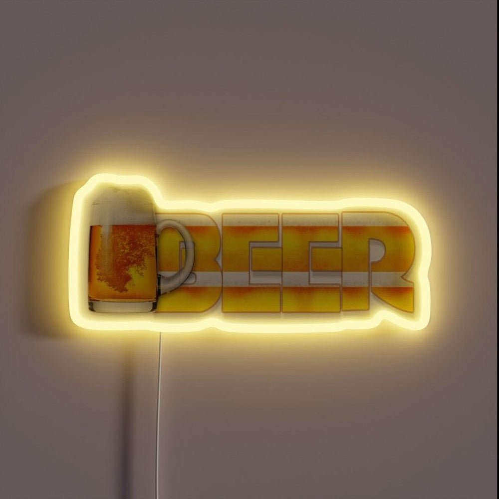 Alcohol Drink Beer Beer Lover Beer Drinker Rgb Led Neon Sign - Shineneon