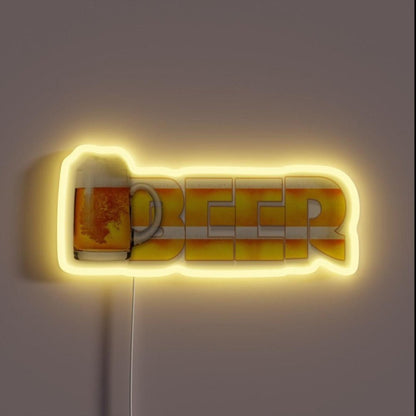Alcohol Drink Beer Beer Lover Beer Drinker Rgb Led Neon Sign - Shineneon