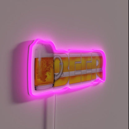 Alcohol Drink Beer Beer Lover Beer Drinker Rgb Led Neon Sign - Shineneon