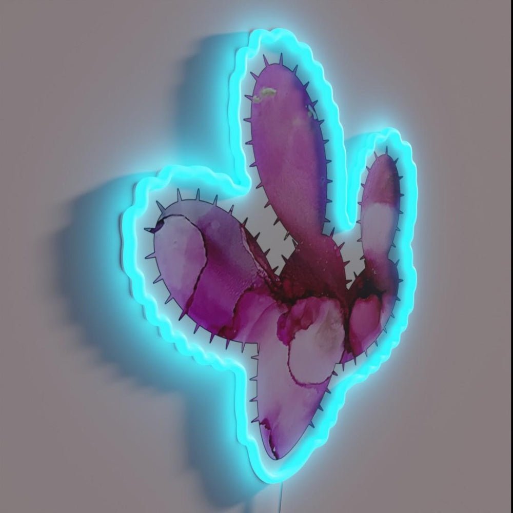 Alcohol Ink Prickly Pear Rgb Led Neon Sign - Shineneon