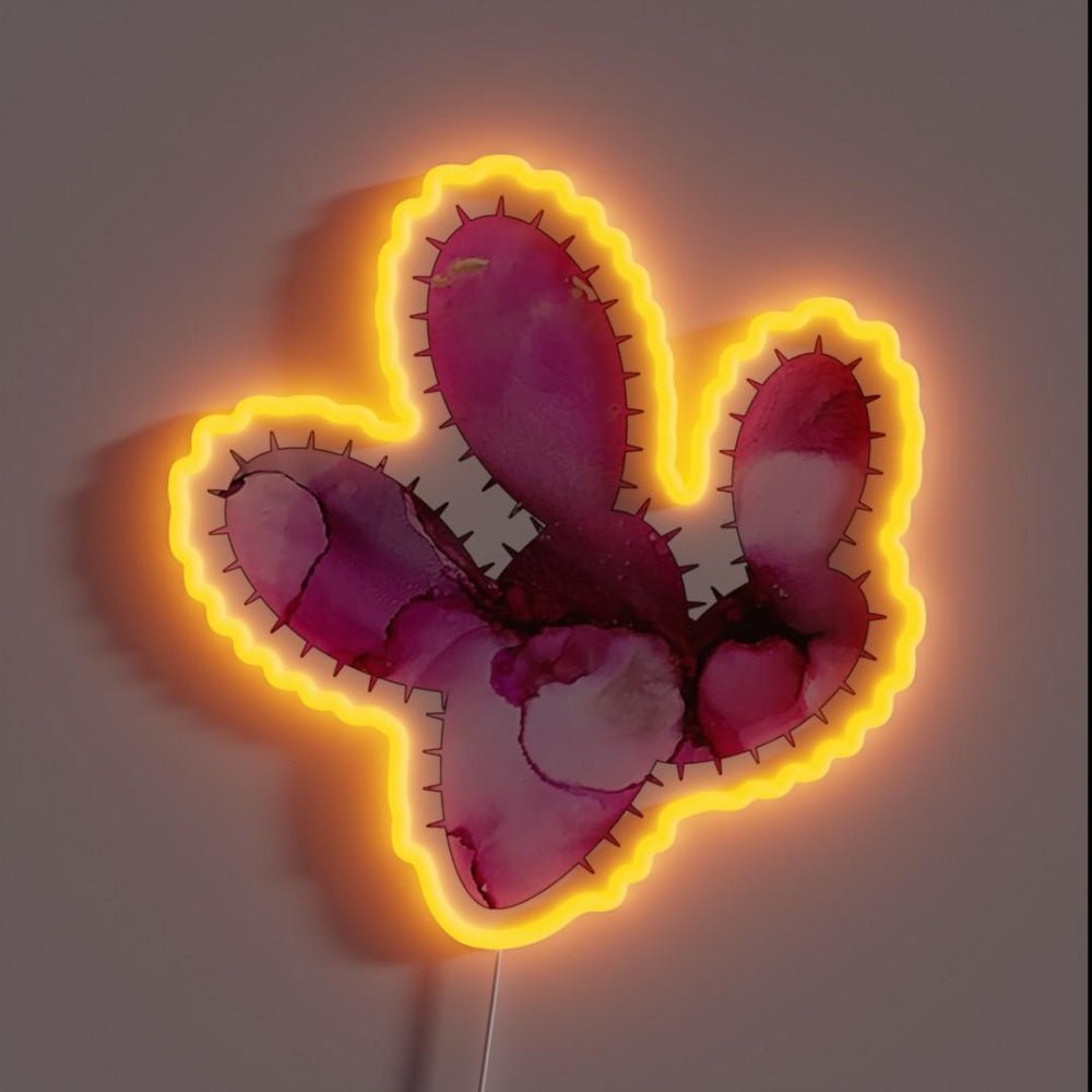 Alcohol Ink Prickly Pear Rgb Led Neon Sign - Shineneon
