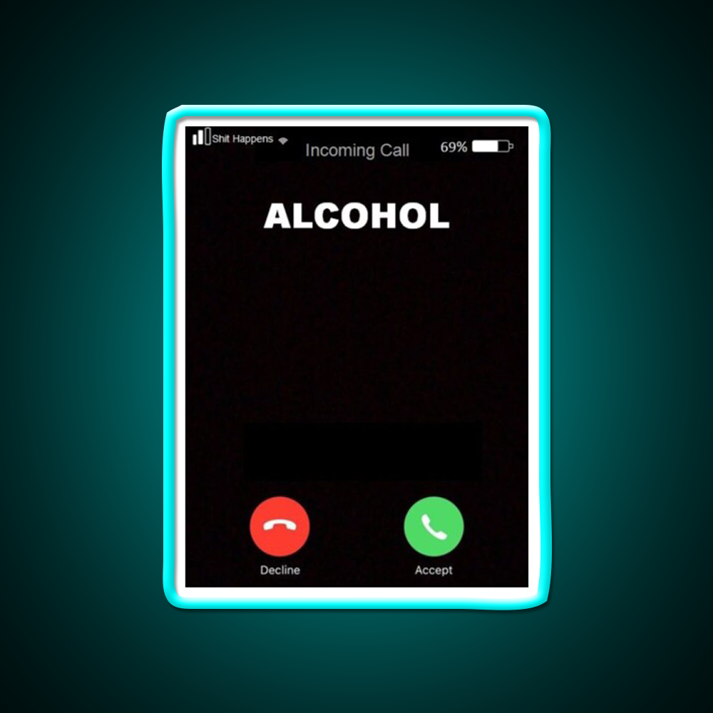Alcohol Is Calling Beer Bar Decor Led Neon Sign Rgb Color - Size and dimension reference